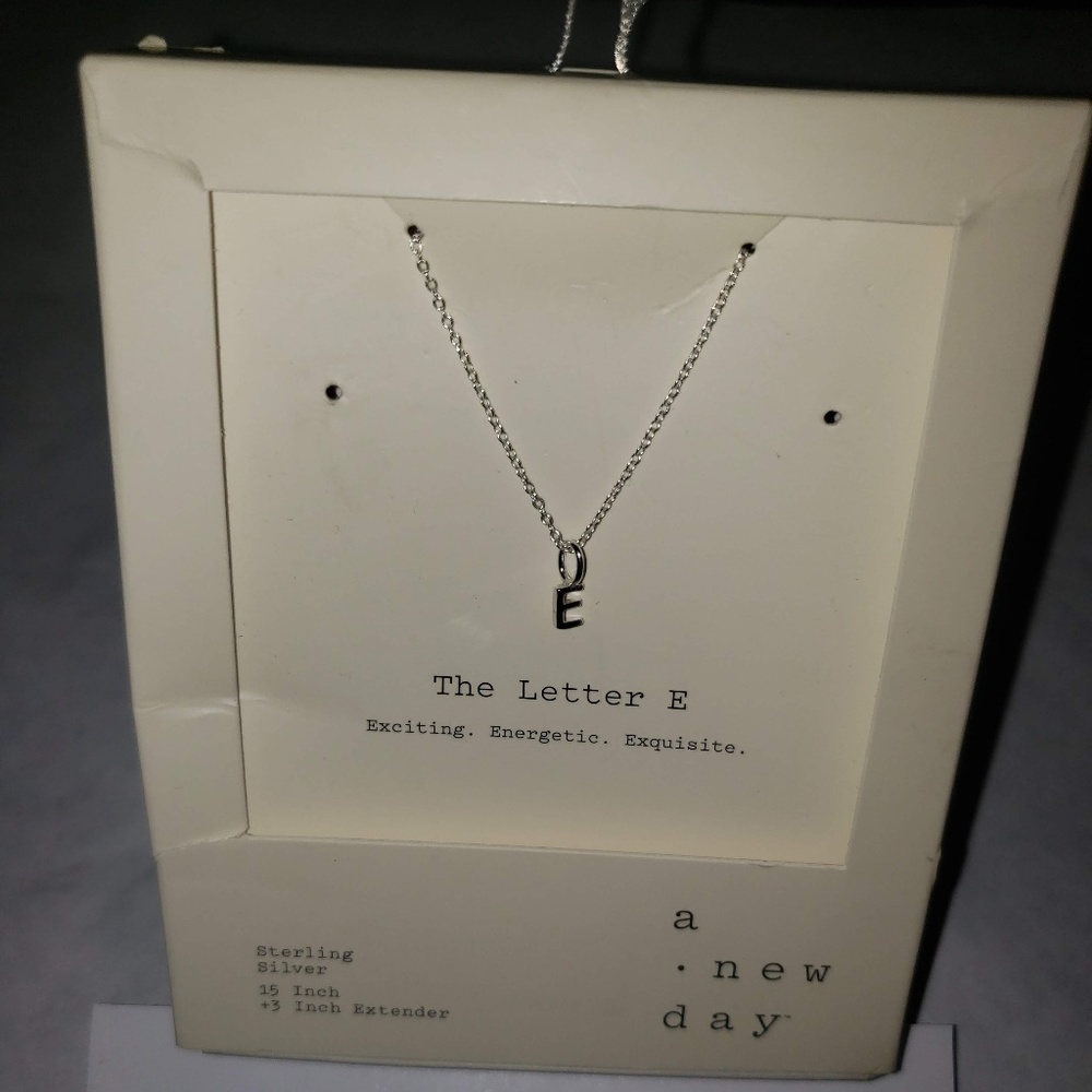 Letter E neckless Silver